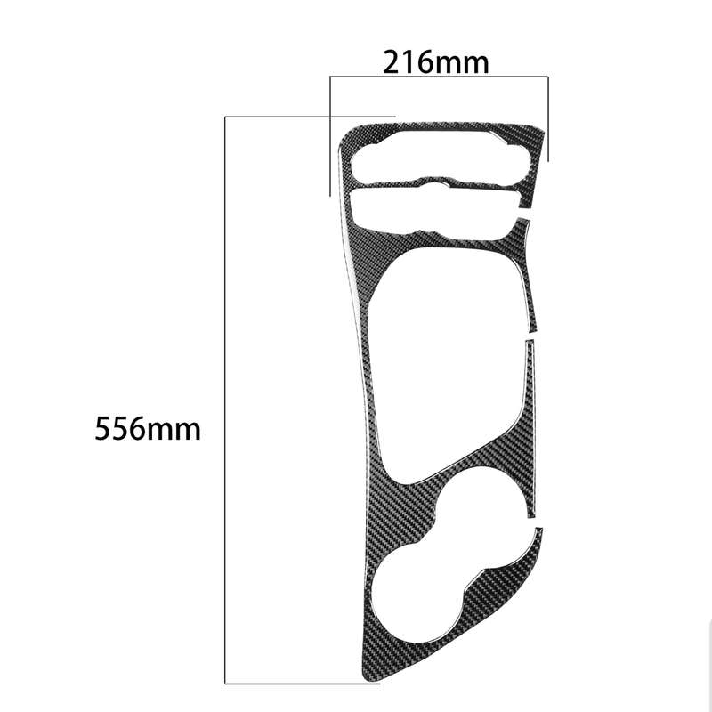 Carbon Fiber Car Central Control Gear Frame Decorative Sticker for Dodge Challenger 2015 to Now, Lef