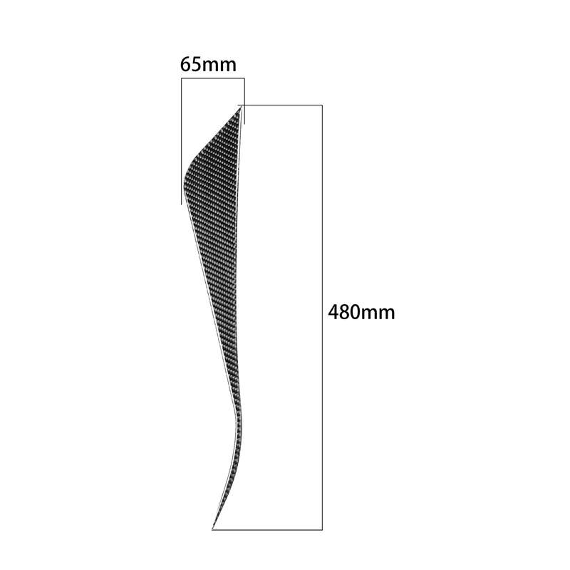 Carbon Fiber Car Central Control Gear Side Decorative Sticker for Dodge Challenger 2015 to Now, Left