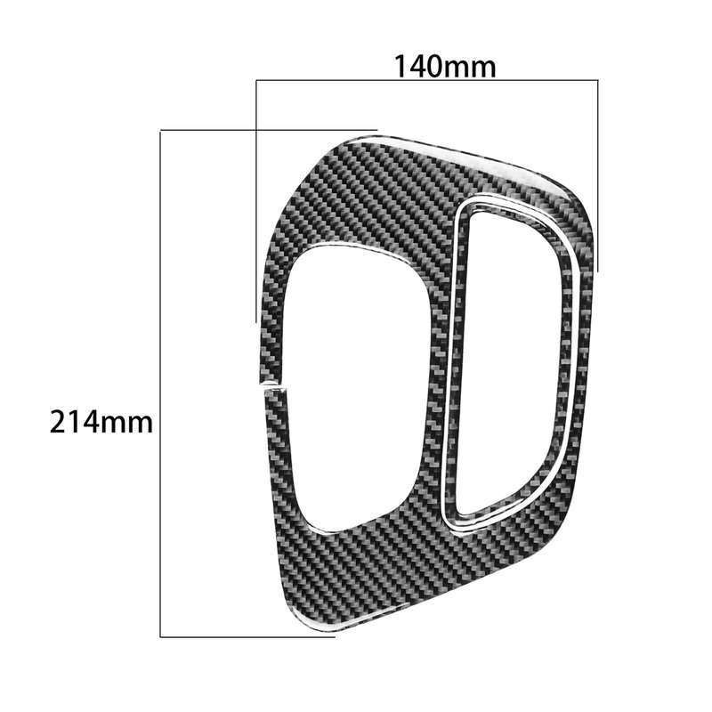 2 PCS / Set Carbon Fiber Car Gear Storage Box Decorative Sticker for Dodge Challenger 2015 to Now, L