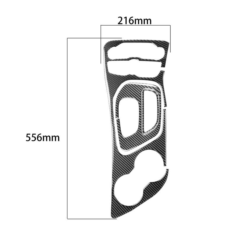 3 PCS / Set Carbon Fiber Car Central Control Gear Decorative Sticker for Dodge Challenger 2015 to No