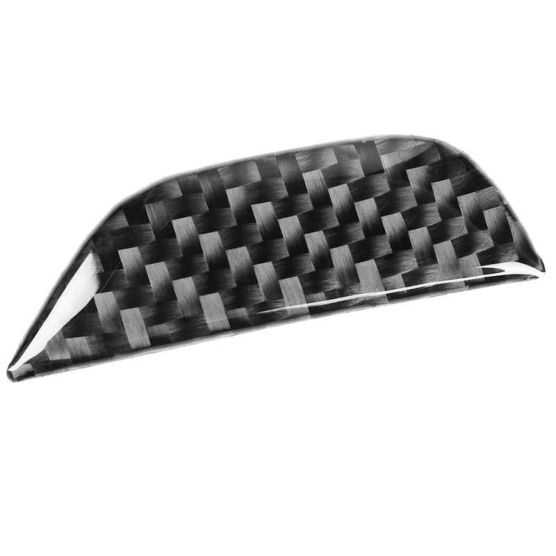 Carbon Fiber Car Central Control Armrest Storage Button Decorative Sticker for Dodge Challenger 2015