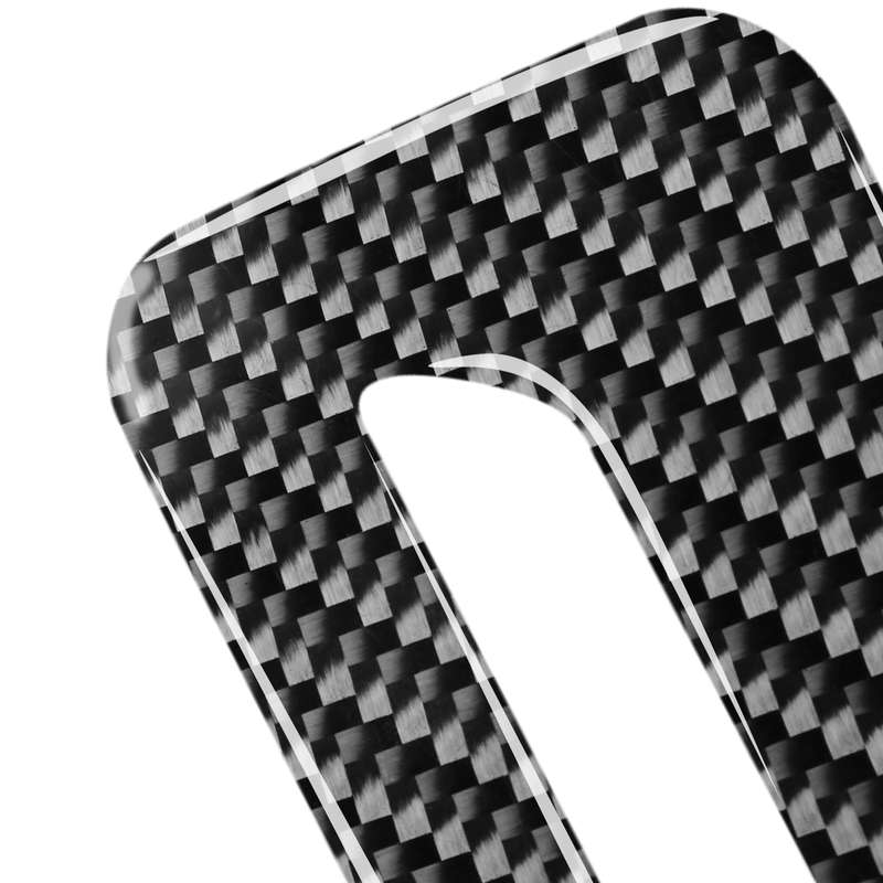 3 PCS / Set Carbon Fiber Car Seat Belt Panel Decorative Sticker for Dodge Challenger 2015 to Now, Le