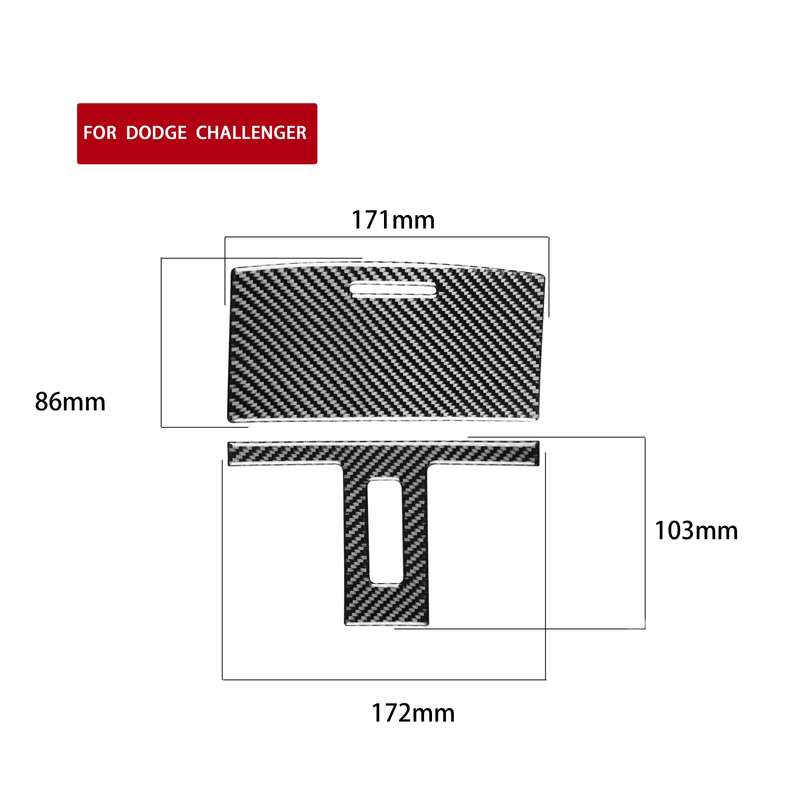 2 PCS / Set Carbon Fiber Car Reading Light Panel Decorative Sticker for Dodge Challenger 2015 to Now