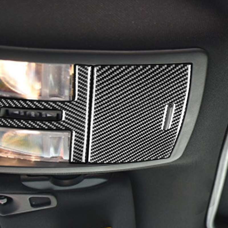 2 PCS / Set Carbon Fiber Car Reading Light Panel Decorative Sticker for Dodge Challenger 2015 to Now