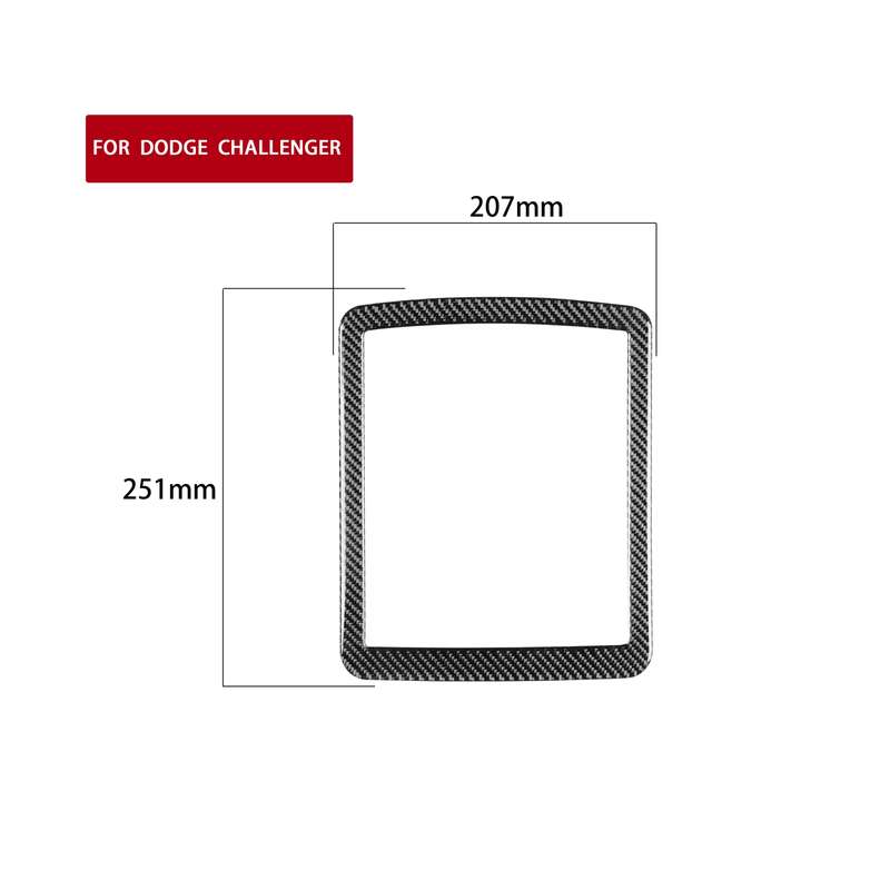 Carbon Fiber Car Reading Light Frame Decorative Sticker for Dodge Challenger 2015 to Now, Left Drivi