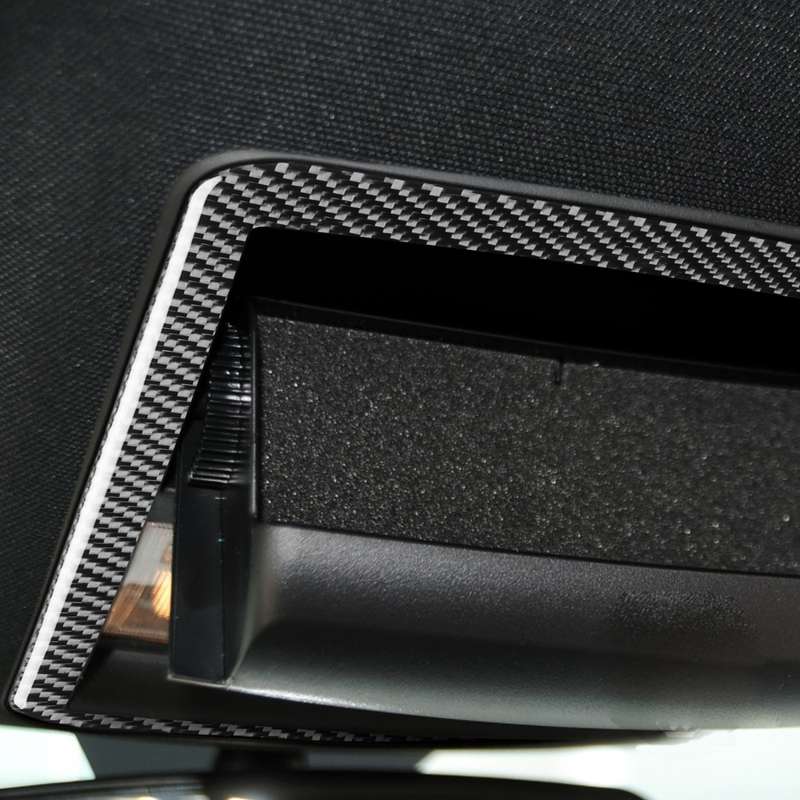 Carbon Fiber Car Reading Light Frame Decorative Sticker for Dodge Challenger 2015 to Now, Left Drivi