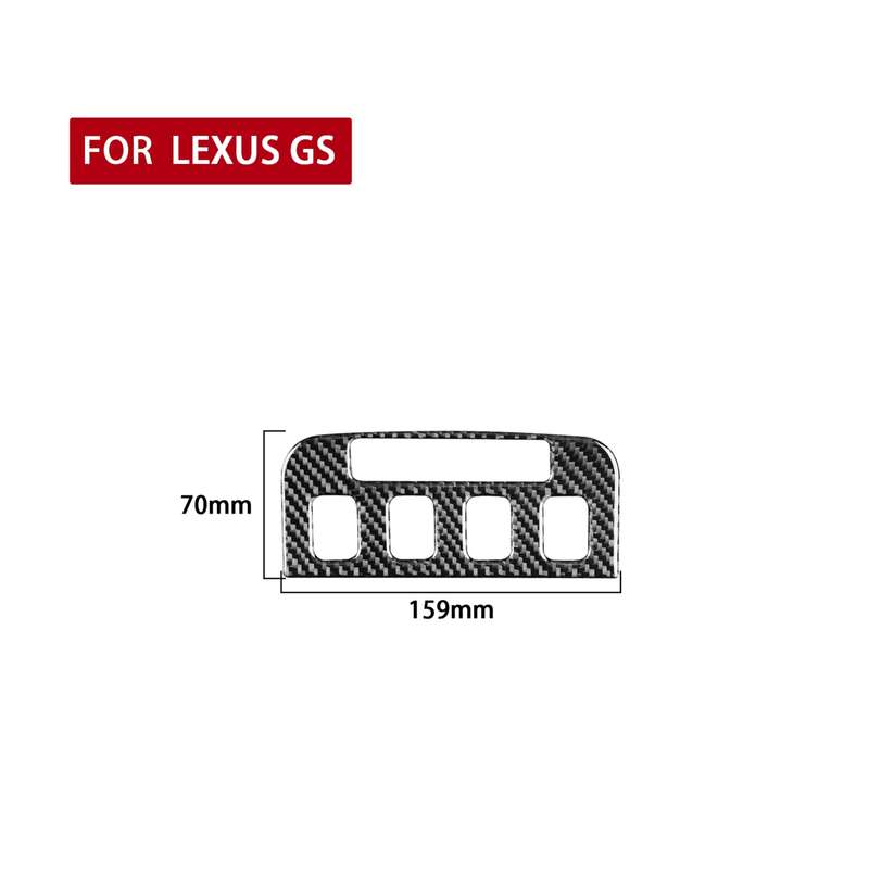 Carbon Fiber Car Seat Control Panel Decorative Sticker for Lexus GS 2006-2011,Left and Right Drive U