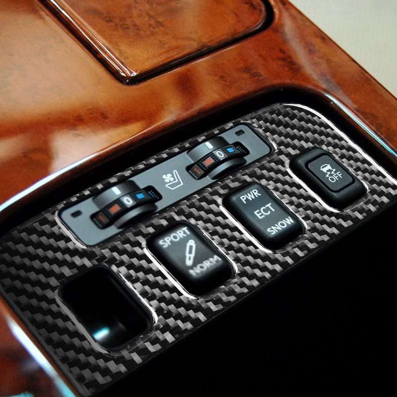 Carbon Fiber Car Seat Control Panel Decorative Sticker for Lexus GS 2006-2011,Left and Right Drive U