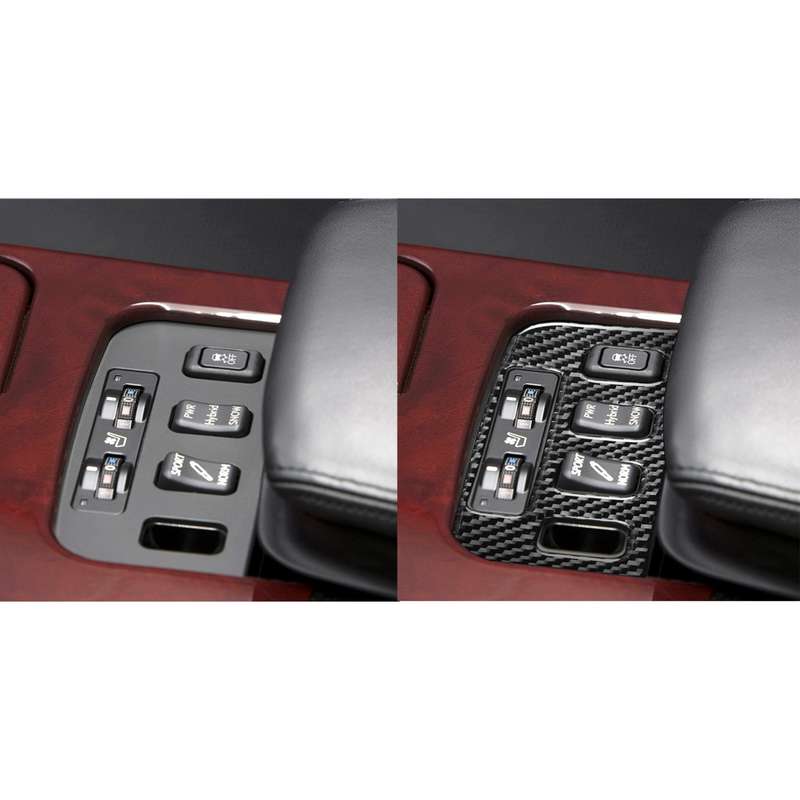 Carbon Fiber Car Seat Control Panel Decorative Sticker for Lexus GS 2006-2011,Left and Right Drive U