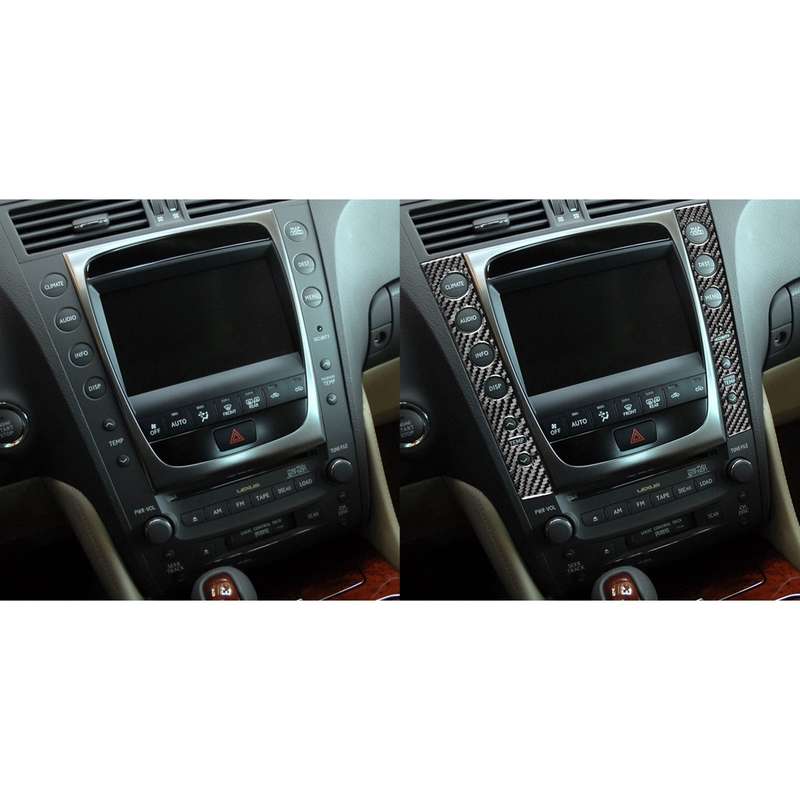 2 PCS / Set Carbon Fiber Car Central Control Panel B Version Decorative Sticker for Lexus GS 2006-20