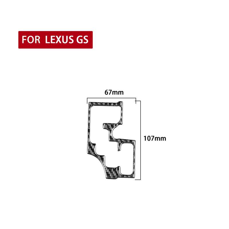 Carbon Fiber Car Gear Panel Inner Frame A Version Decorative Sticker for Lexus GS 2006-2011,Right Dr