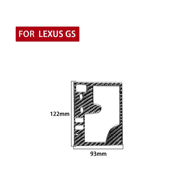 Carbon Fiber Car Gear Panel Outside Frame A Version Decorative Sticker for Lexus GS 2006-2011,Left D