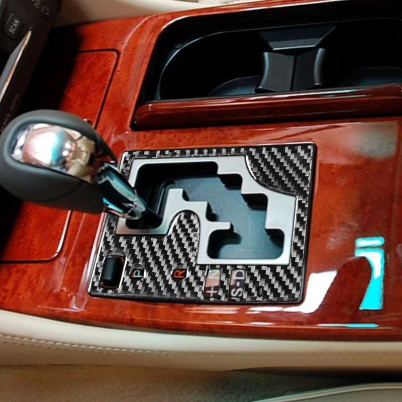 Carbon Fiber Car Gear Panel Outside Frame A Version Decorative Sticker for Lexus GS 2006-2011,Left D