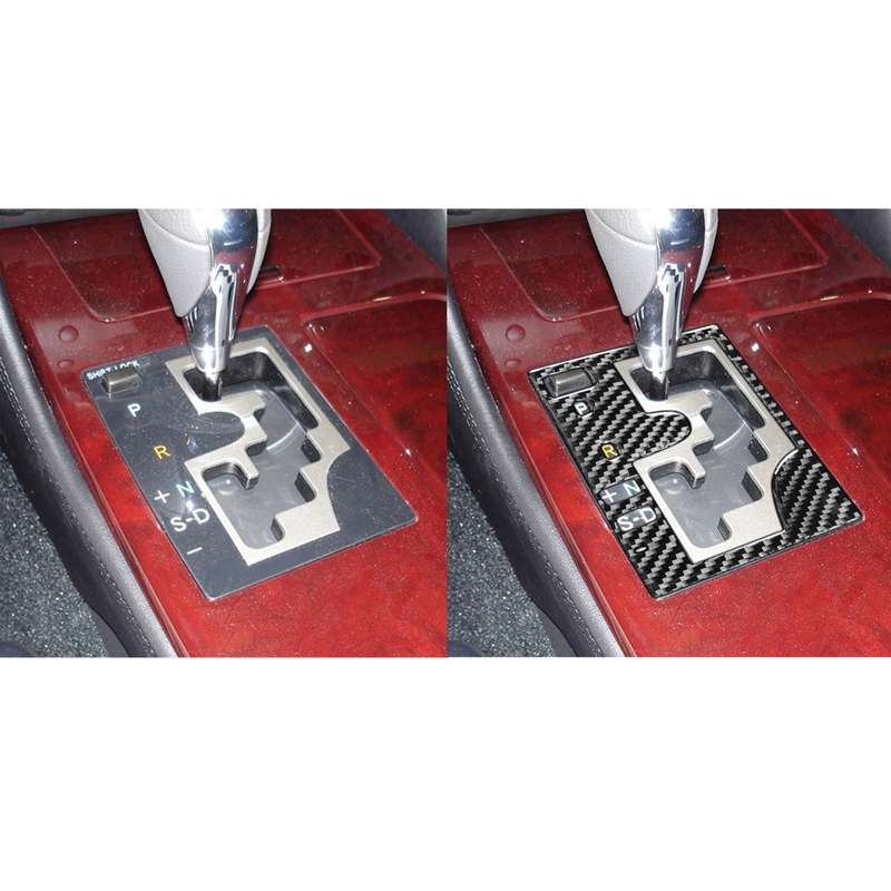 Carbon Fiber Car Gear Panel Outside Frame A Version Decorative Sticker for Lexus GS 2006-2011,Left D
