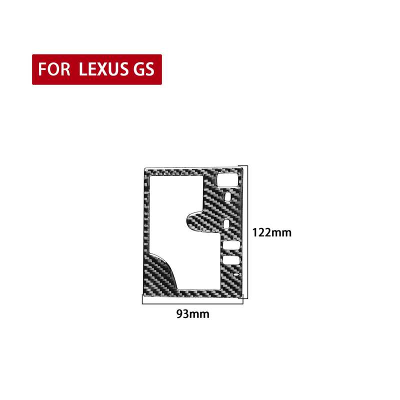 Carbon Fiber Car Gear Panel Outside Frame A Version Decorative Sticker for Lexus GS 2006-2011,Right