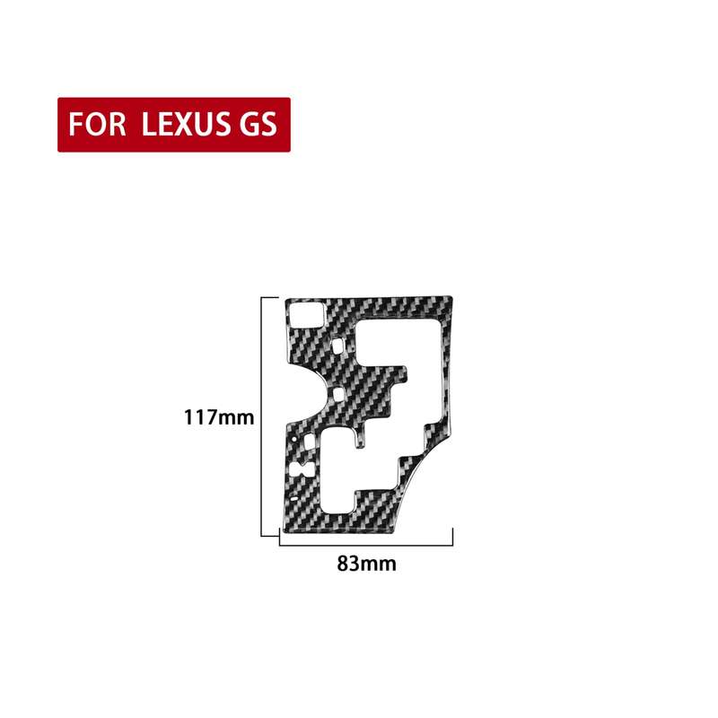 Carbon Fiber Car Gear Panel B Version Decorative Sticker for Lexus GS 2006-2011,Left Drive