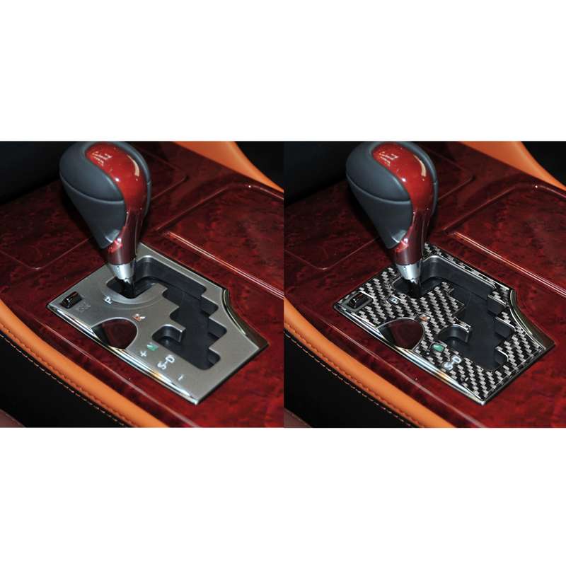Carbon Fiber Car Gear Panel B Version Decorative Sticker for Lexus GS 2006-2011,Left Drive