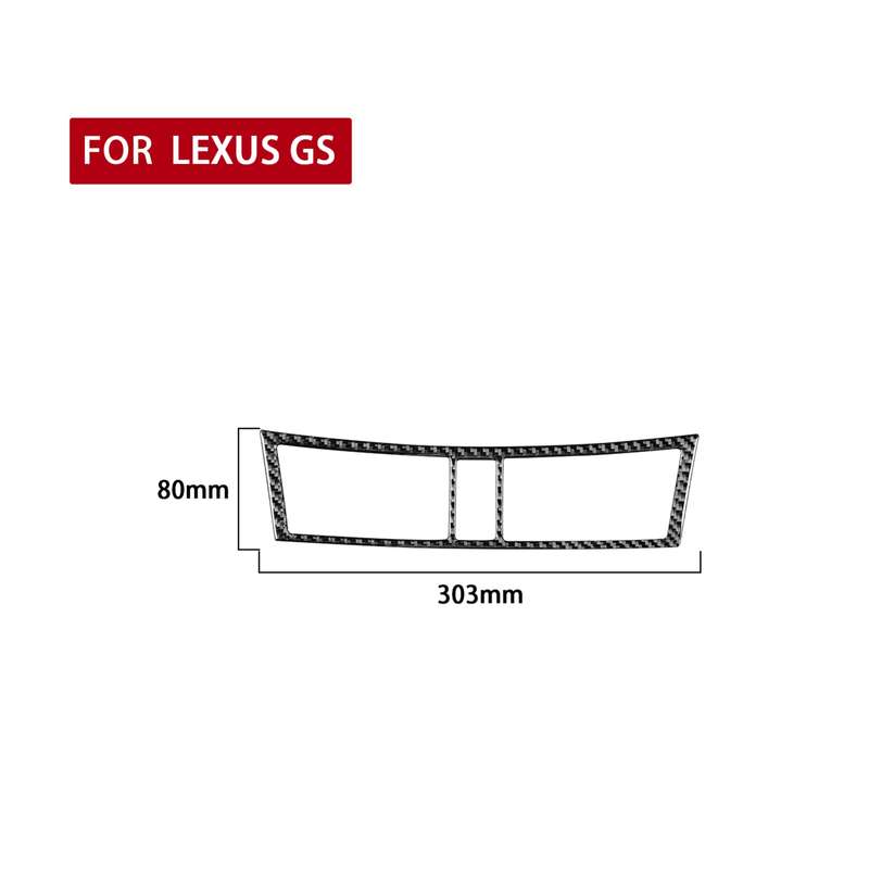 Carbon Fiber Car Central Control Air Outlet Decorative Sticker for Lexus GS 2006-2011,Left and Right