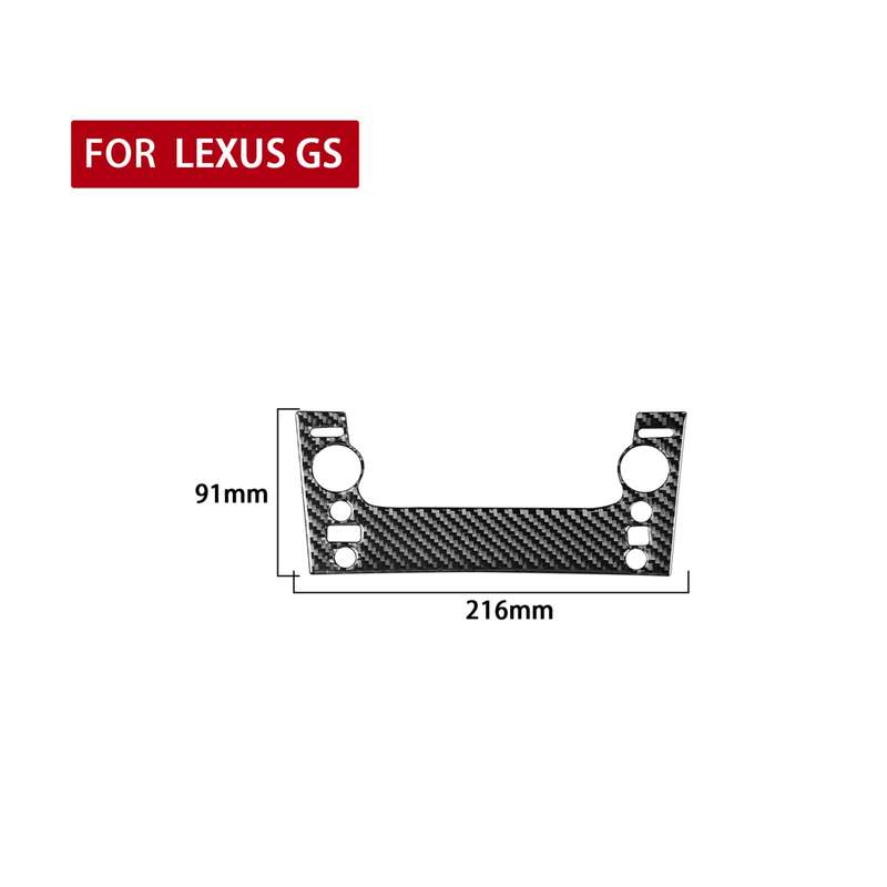 Carbon Fiber Car CD Panel A Version Decorative Sticker for Lexus GS 2006-2011,Left and Right Drive U