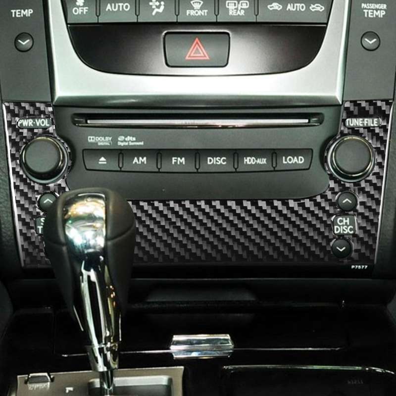 Carbon Fiber Car CD Panel A Version Decorative Sticker for Lexus GS 2006-2011,Left and Right Drive U
