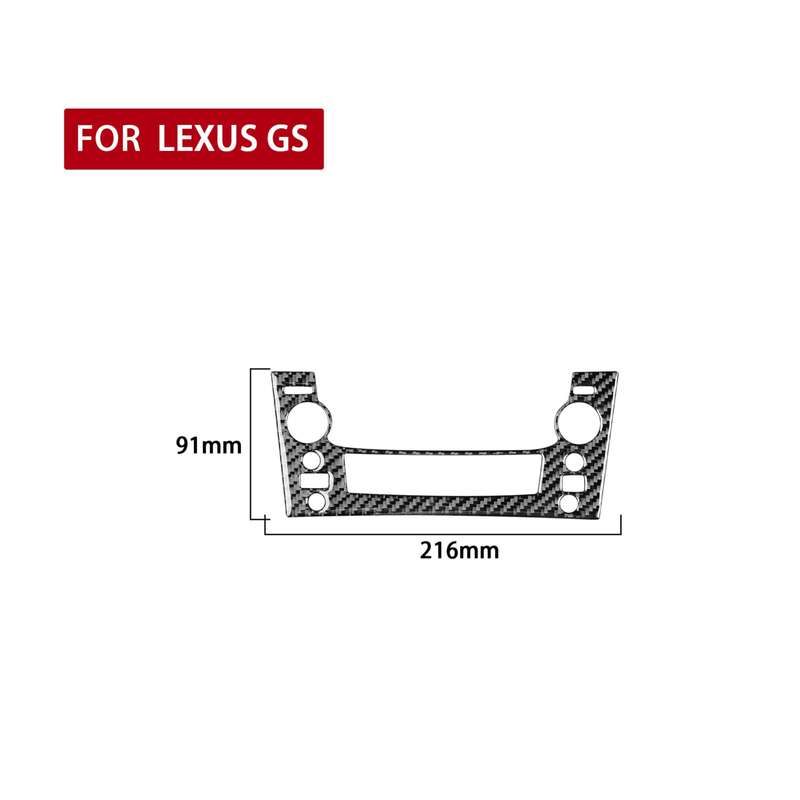 Carbon Fiber Car CD Panel B Version Decorative Sticker for Lexus GS 2006-2011,Left and Right Drive U