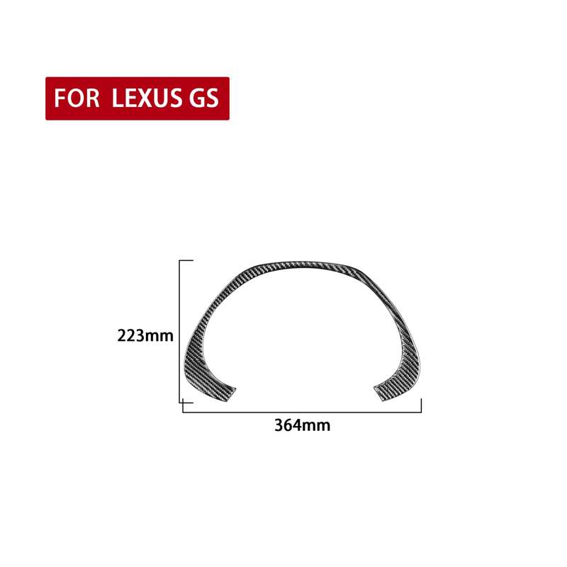 Carbon Fiber Car Dashboard Frame Decorative Sticker for Lexus GS 2006-2011,Left and Right Drive Univ
