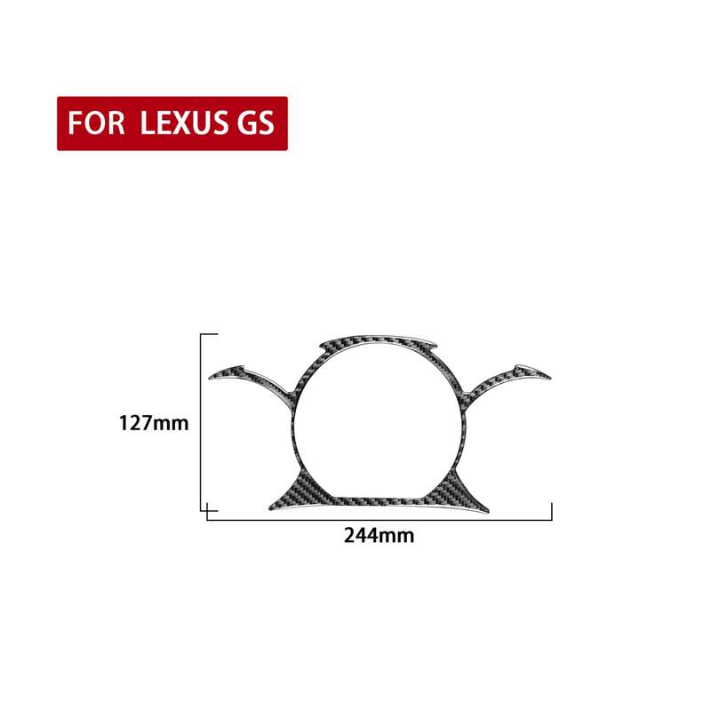 Carbon Fiber Car Dashboard Trim Decorative Sticker for Lexus GS 2006-2011,Left and Right Drive Unive