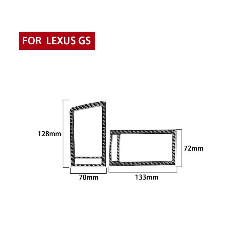 2 PCS / Set Carbon Fiber Car Left and Right Air Outlets Decorative Sticker for Lexus GS 2006-2011,Le
