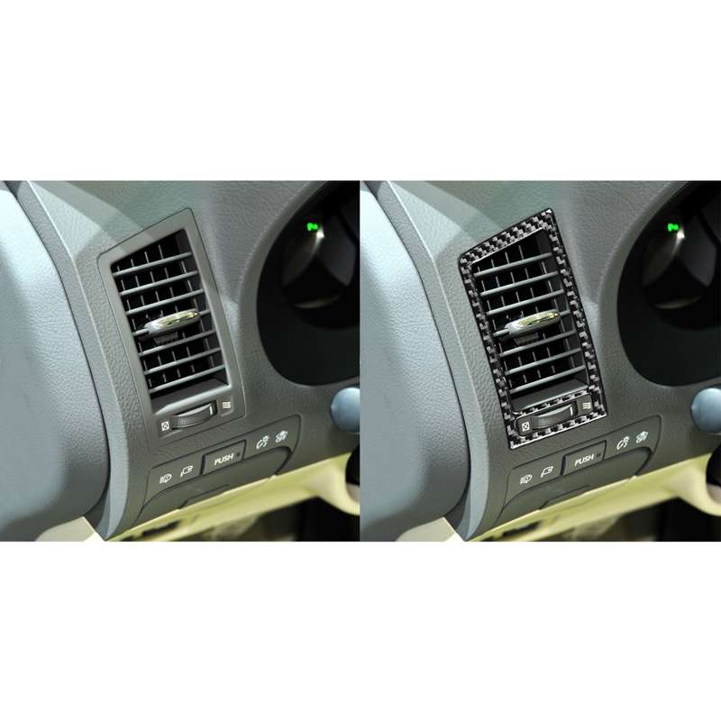 2 PCS / Set Carbon Fiber Car Left and Right Air Outlets Decorative Sticker for Lexus GS 2006-2011,Le