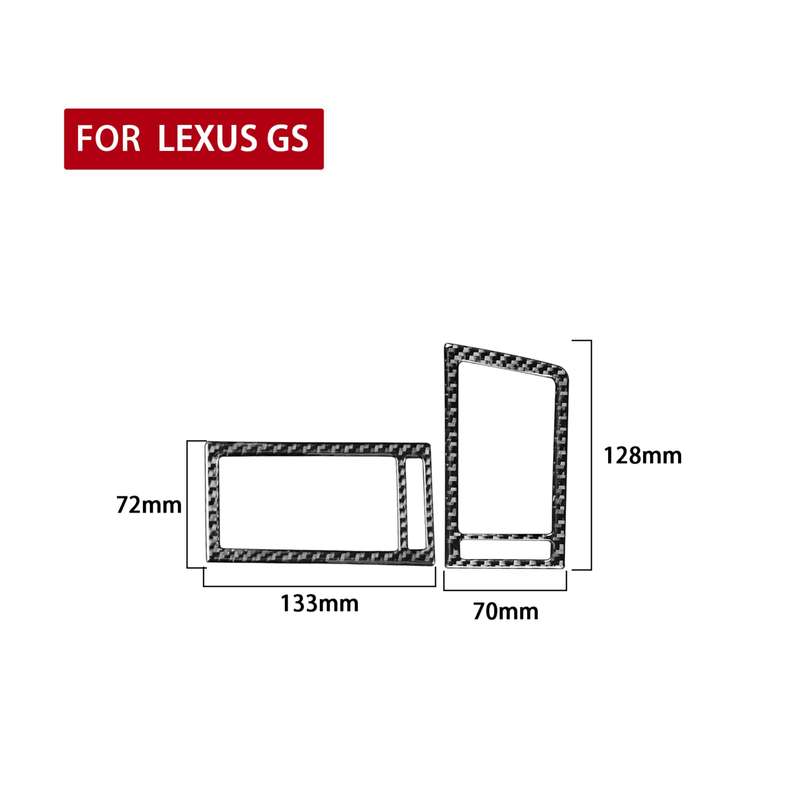 2 PCS / Set Carbon Fiber Car Left and Right Air Outlets Decorative Sticker for Lexus GS 2006-2011,Ri