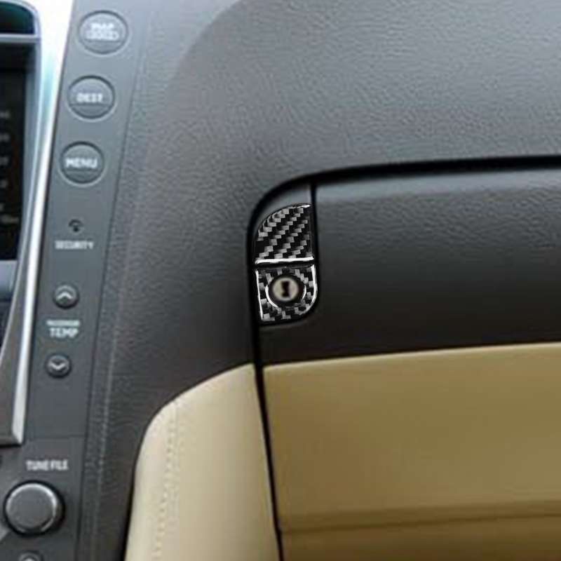 2 PCS / Set Carbon Fiber Car Storage Box Switch Decorative Sticker for Lexus GS 2006-2011,Left Drive
