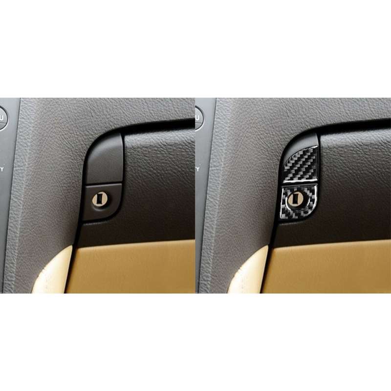 2 PCS / Set Carbon Fiber Car Storage Box Switch Decorative Sticker for Lexus GS 2006-2011,Left Drive