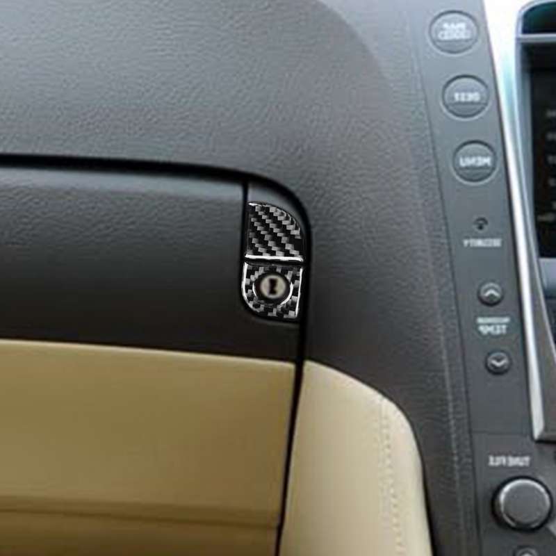 2 PCS / Set Carbon Fiber Car Storage Box Switch Decorative Sticker for Lexus GS 2006-2011,Right Driv