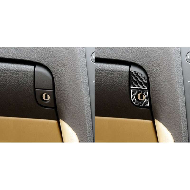 2 PCS / Set Carbon Fiber Car Storage Box Switch Decorative Sticker for Lexus GS 2006-2011,Right Driv