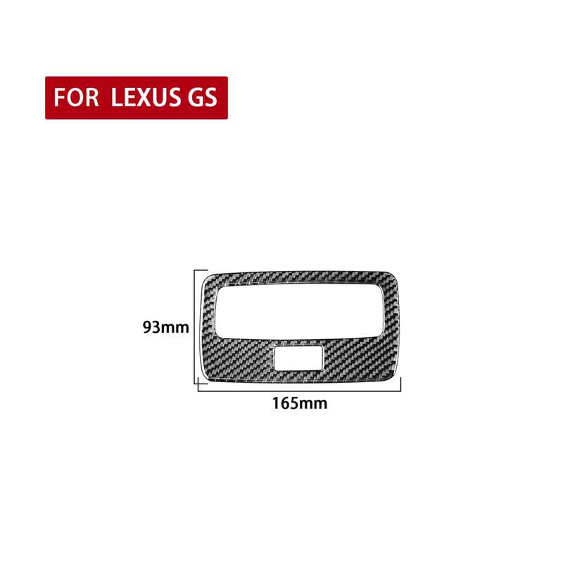 Carbon Fiber Car Rear Reading Light Panel Decorative Sticker for Lexus GS 2006-2011,Left and Right D