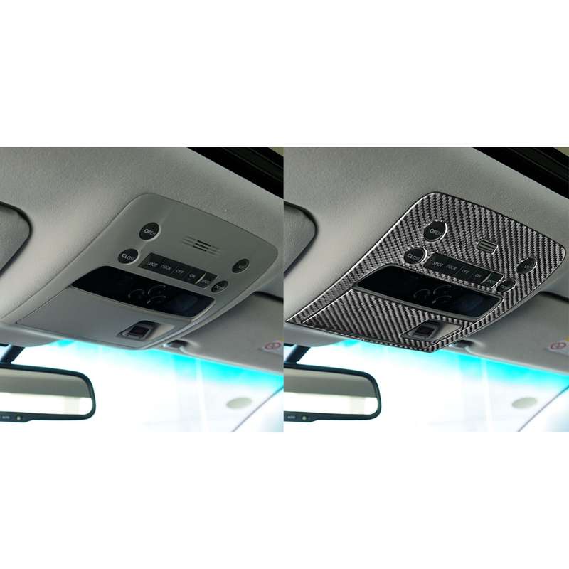 2 PCS / Set Carbon Fiber Car Reading Light Panel B Version Decorative Sticker for Lexus GS 2006-2011