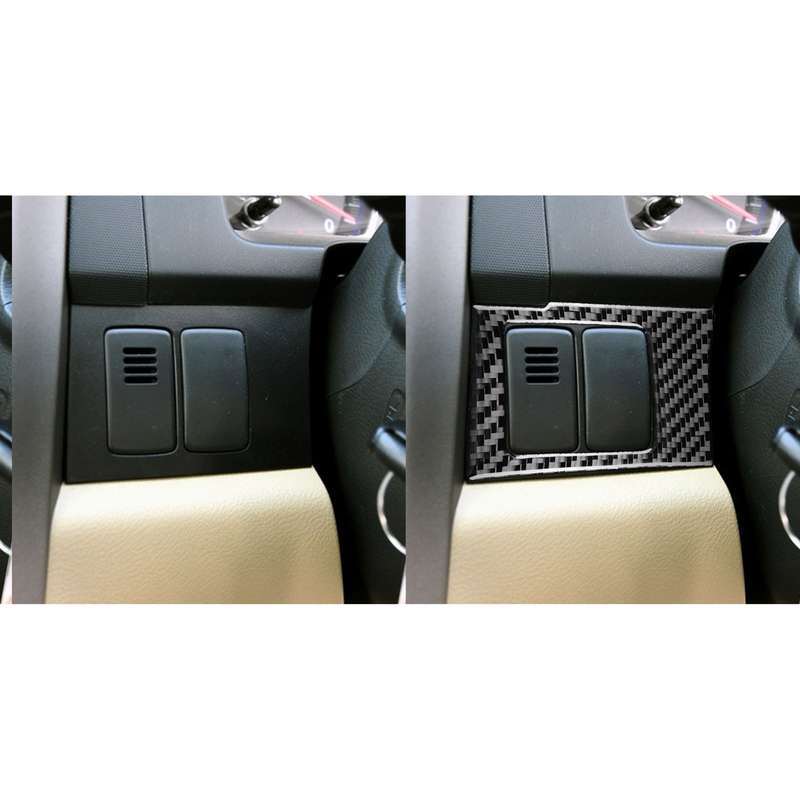 2 PCS / Set Carbon Fiber Car Central Control Card Box Panel Decorative Sticker for Honda CRV 2007-20