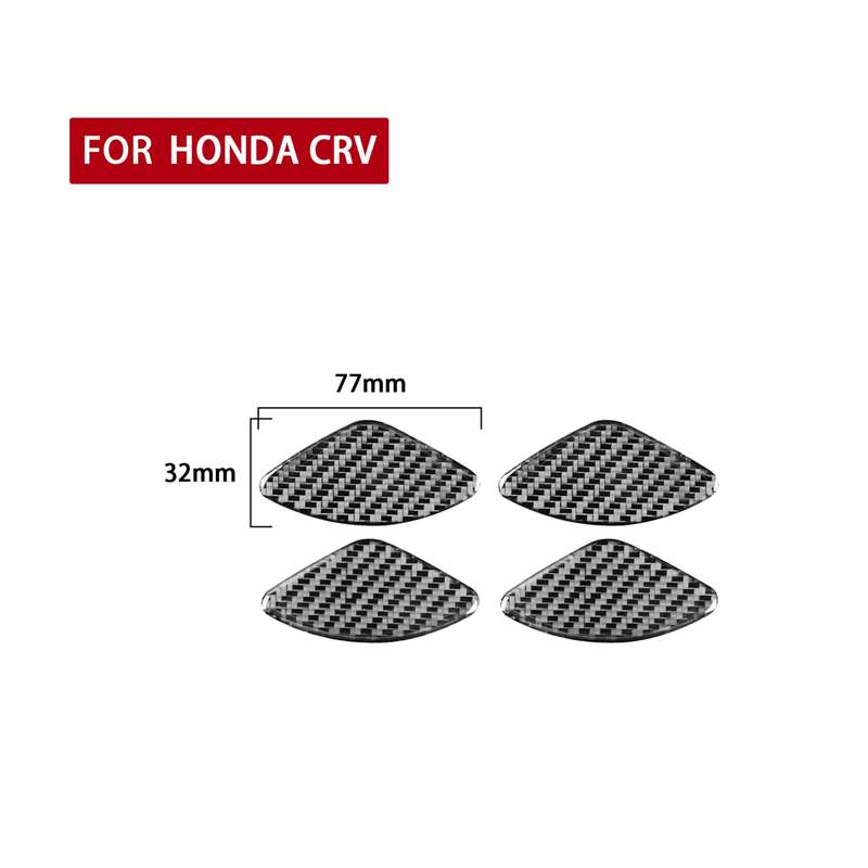 4 PCS / Set Carbon Fiber Car Inner Door Bowl Patch Decorative Sticker for Honda CRV 2007-2011,Left a