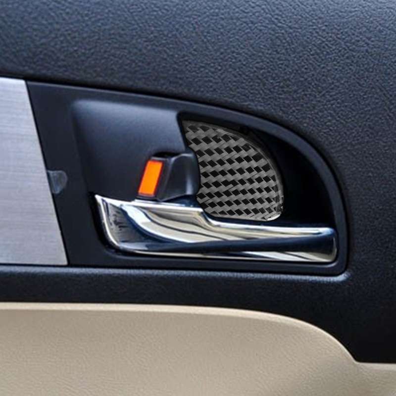 4 PCS / Set Carbon Fiber Car Inner Door Bowl Patch Decorative Sticker for Honda CRV 2007-2011,Left a