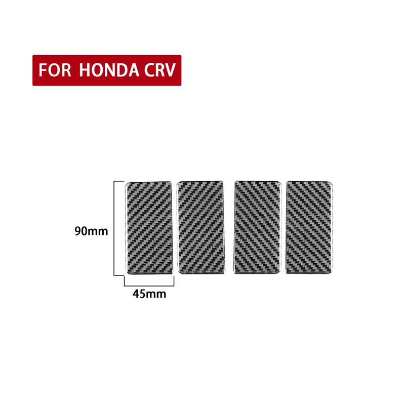 4 PCS / Set Carbon Fiber Car Inner Armrest Gasket Decorative Sticker for Honda CRV 2007-2011,Left an