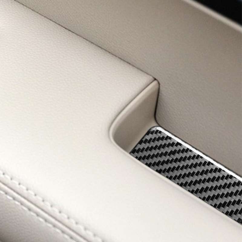 4 PCS / Set Carbon Fiber Car Inner Armrest Gasket Decorative Sticker for Honda CRV 2007-2011,Left an