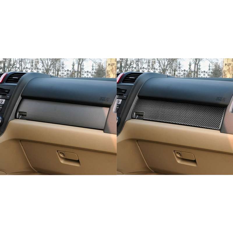 Carbon Fiber Car Co-pilot Glove Box Panel Decorative Sticker for Honda CRV 2007-2011,Left Drive