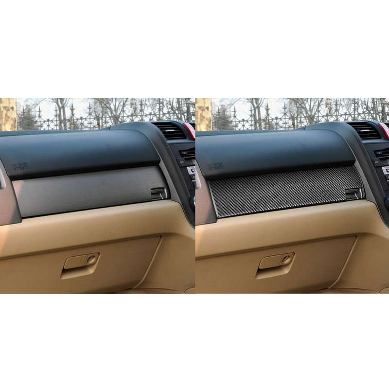 Carbon Fiber Car Co-pilot Glove Box Panel Decorative Sticker for Honda CRV 2007-2011,Right Drive