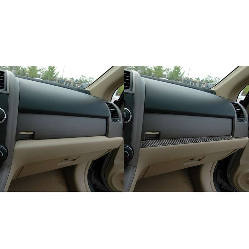 Carbon Fiber Car Co-pilot Center Control Trim Decorative Sticker for Honda CRV 2007-2011,Left Drive
