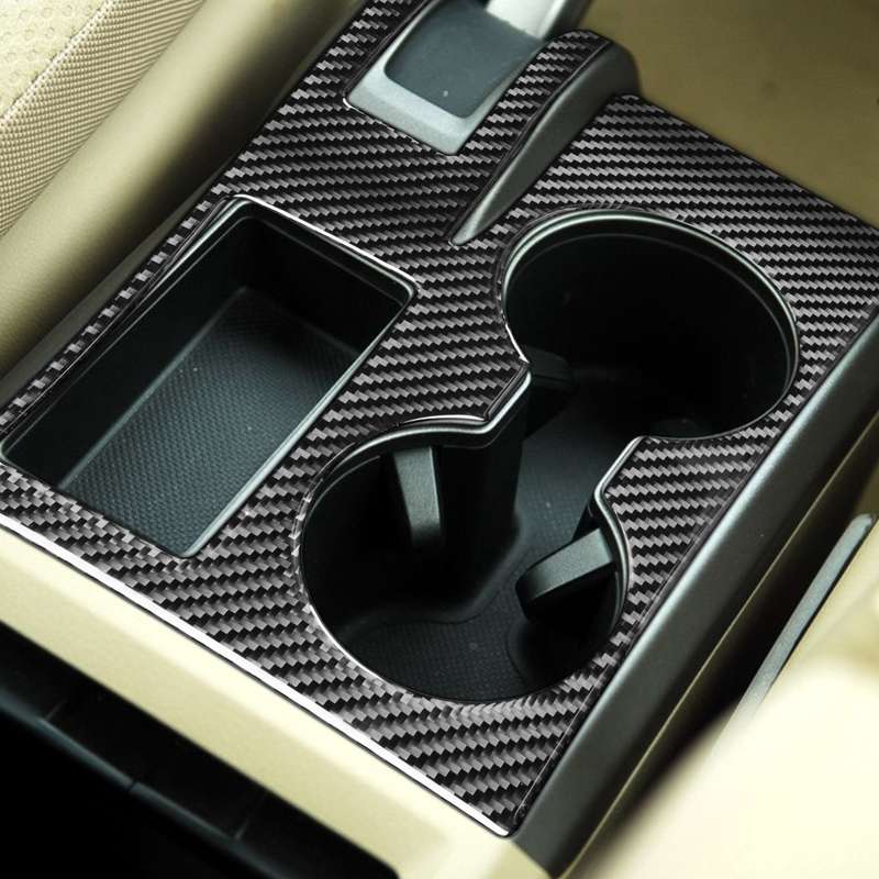 Carbon Fiber Car Cup Holder Panel Decorative Sticker for Honda CRV 2007-2011,Left Drive