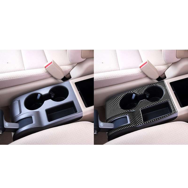 Carbon Fiber Car Cup Holder Panel Decorative Sticker for Honda CRV 2007-2011,Left Drive
