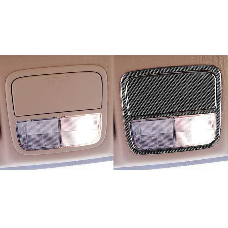 2 PCS / Set Carbon Fiber Car Front Reading Light Panel Decorative Sticker for Honda CRV 2007-2011,Le