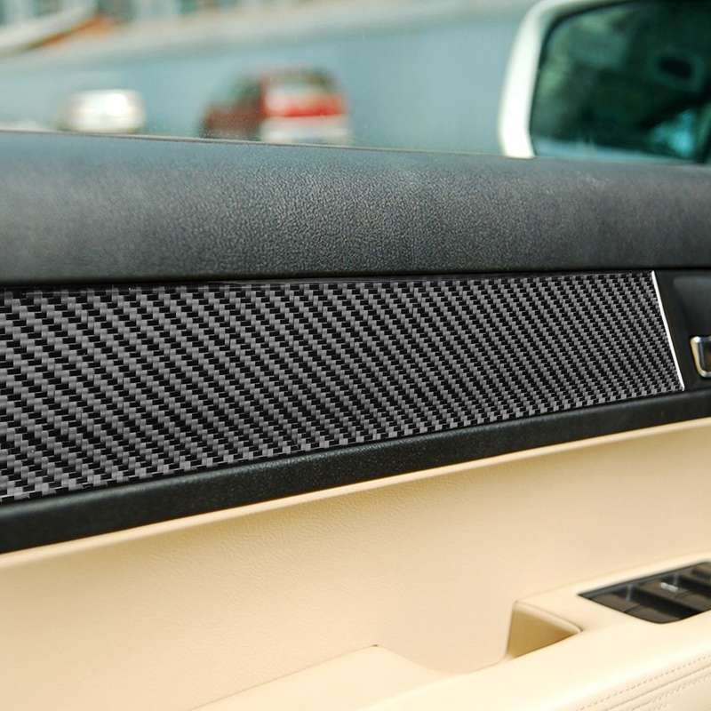 4 PCS / Set Carbon Fiber Car Interior Door Panel Trim Decorative Sticker for Honda CRV 2007-2011,Lef