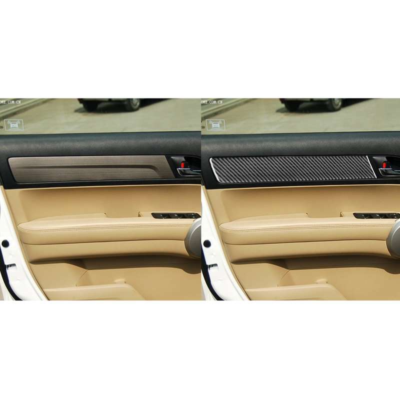 4 PCS / Set Carbon Fiber Car Interior Door Panel Trim Decorative Sticker for Honda CRV 2007-2011,Lef