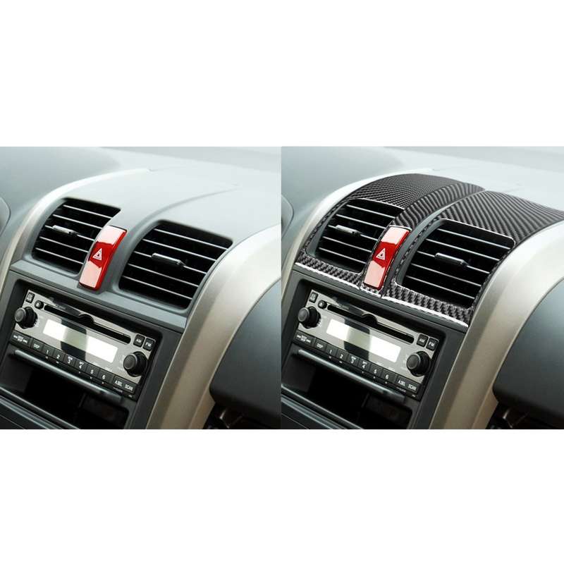 3 PCS / Set Carbon Fiber Car Central Control Air Outlet Panel Decorative Sticker for Honda CRV 2007-